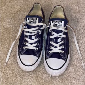 Navy Blue Gently Used Low Top Converse!